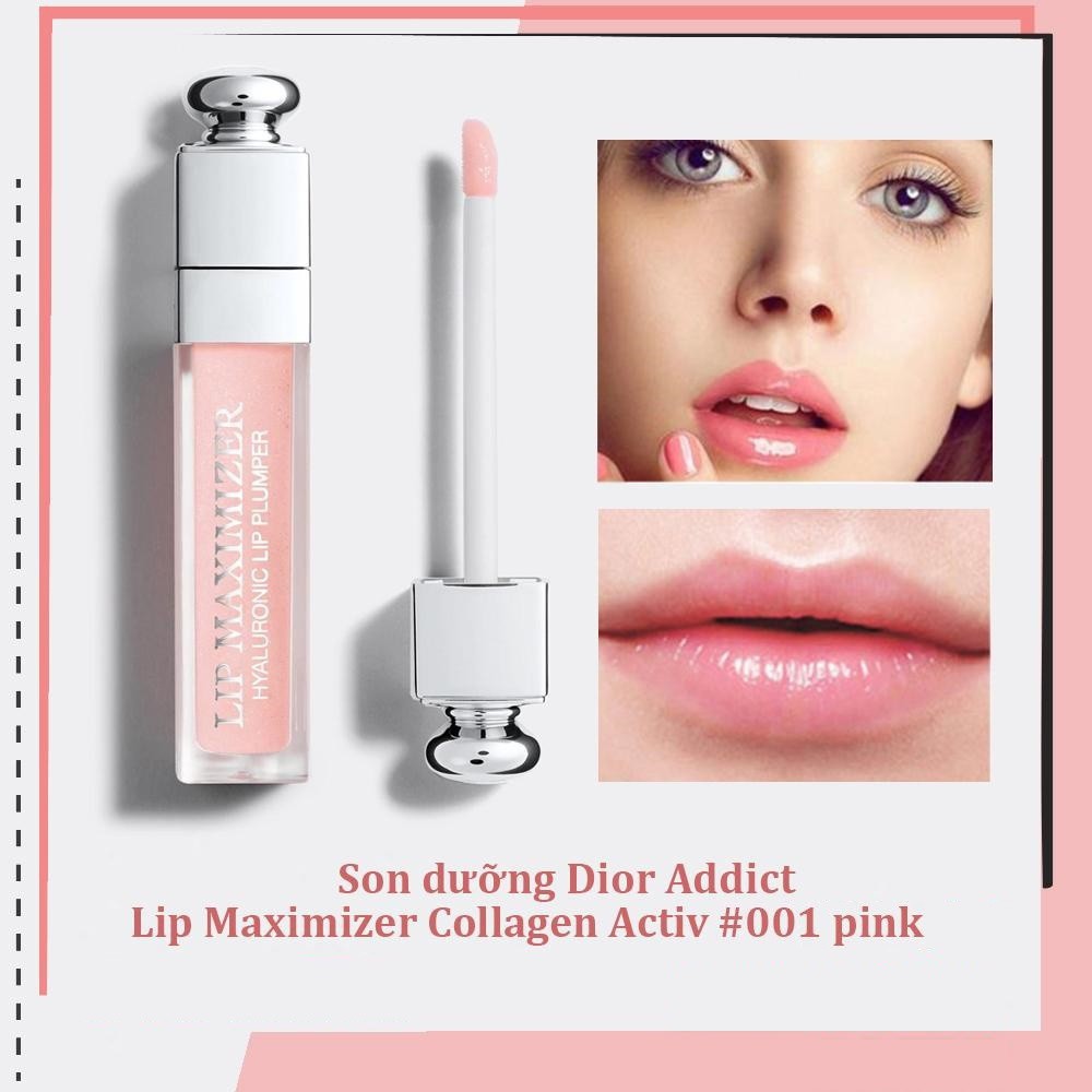 Son dưỡng Dior Lip Maximizer Collagen 001 hồng đào fullsize unbox - Herskin Official Store