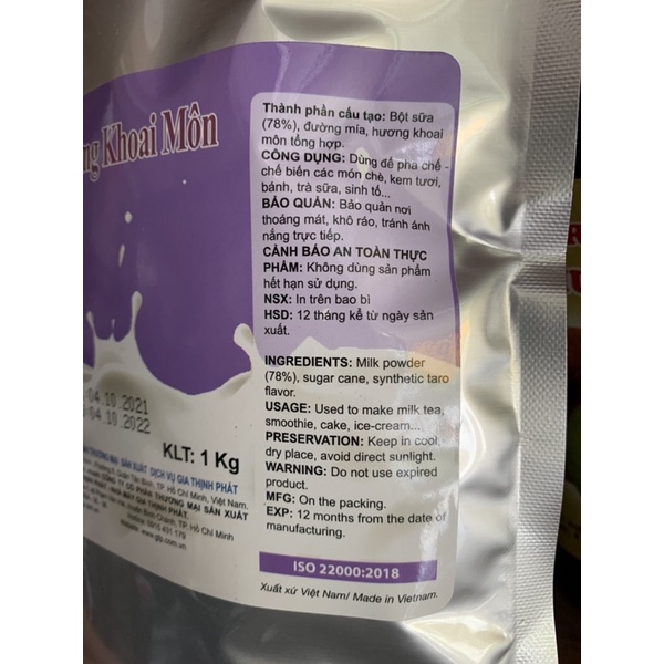 Bột Sữa Khoai Môn Gia Thịnh Phát- 1Kg