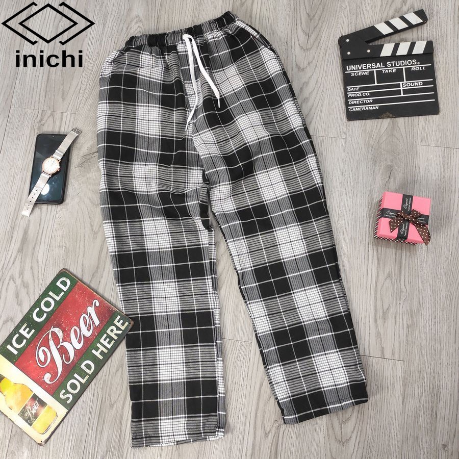 Quần CARO ỐNG SUÔNG 3 MÀU Nam Nữ Unisex IC876 INICHI