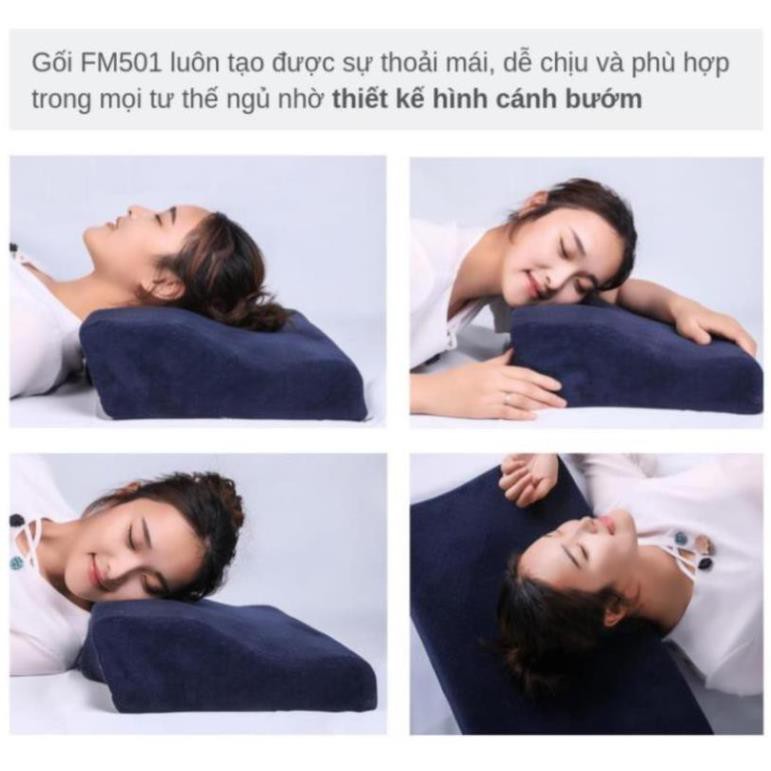 ✈️[Freeship] Gối ngủ nhanh Foam Memory FM501 [Chất liệu cao su non cao cấp]