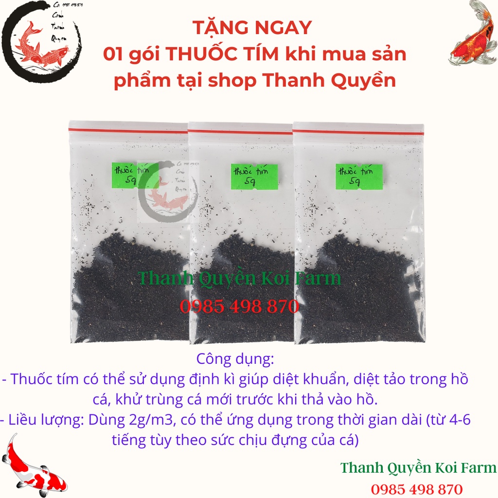 Cám cá koi thức ăn cá koi siêu tăng trưởng  KING FEED GÓI LẺ 1kg và 0,5kg Hàng chất lượng cao