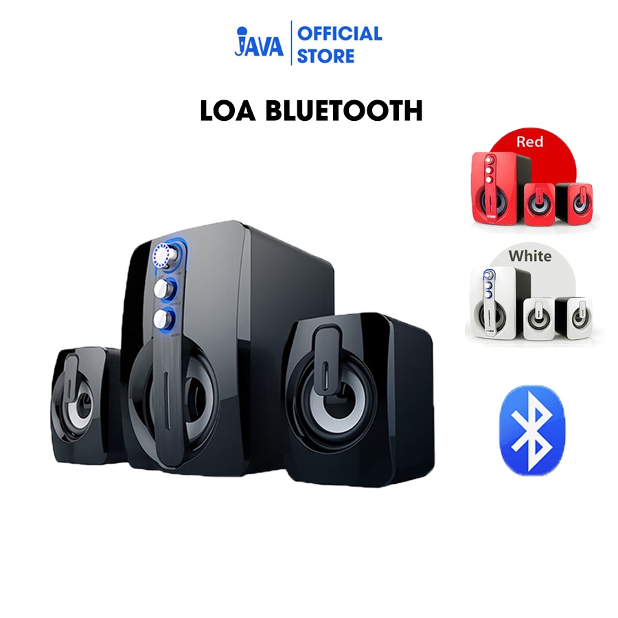 [MẪU 2021 CÓ 3 NÚT CHỈNH] Bộ 3 Loa Vi Tính BLUETOOTH- PC 2.1 Bass Cực Mạnh - Loa vi tính Âm Bass Treble Hay - Nhỏ Gọn