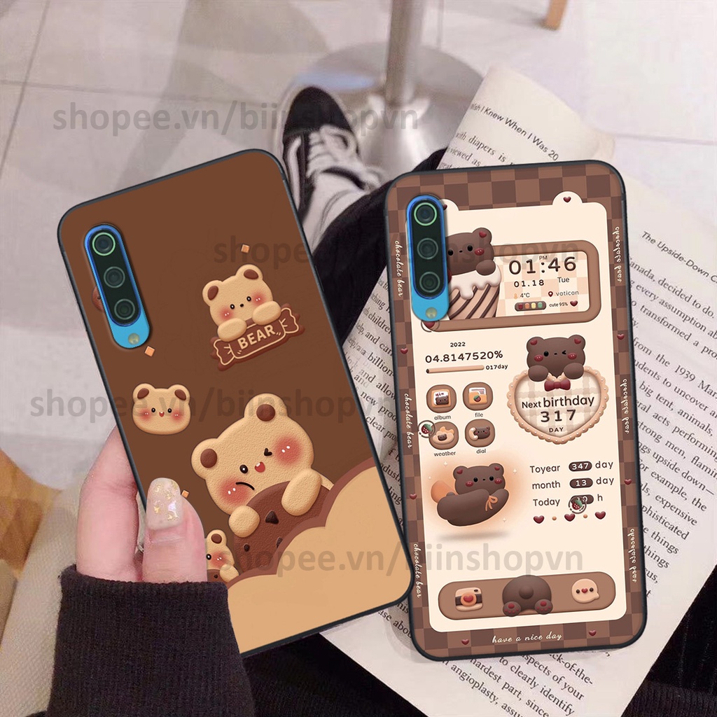 Ốp Xiaomi Mi 9 SE in hình gấu chocolate kẹo ngọt siêu đẹp siêu xinh