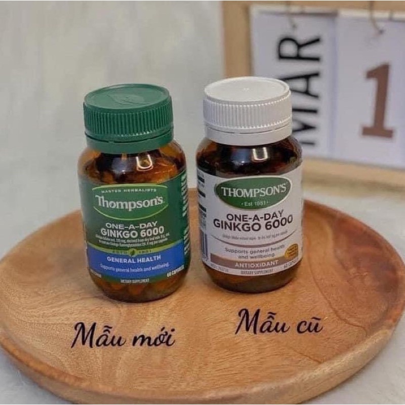 Viên Bổ não Thompson Ginkgo Biloba 6000mg Tăng Cường Trí Nhớ, Hoạt Huyết Dưỡng Não
