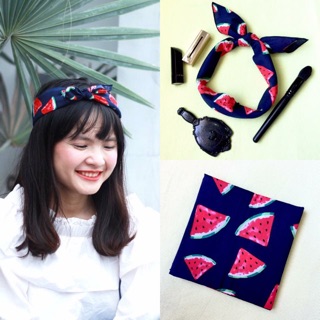 Khăn cotton turban vuông - khăn buộc tóc buộc noq cổ