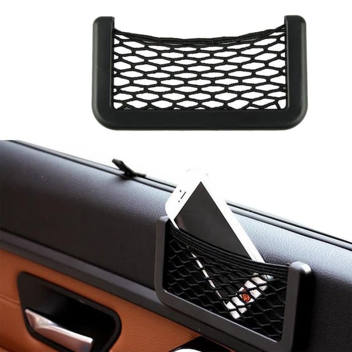 Túi Lưới Đựng Điện Thoại 15 * 8cm Thông Dụng Sắp Xếp Gọn Gàng Cho Xe Hơi