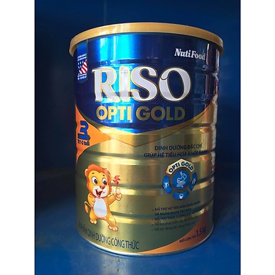 Sữa bột Riso Opti Gold 3 1.5kg - Giúp hệ tiêu hoá khoẻ mạnh của NutiFood