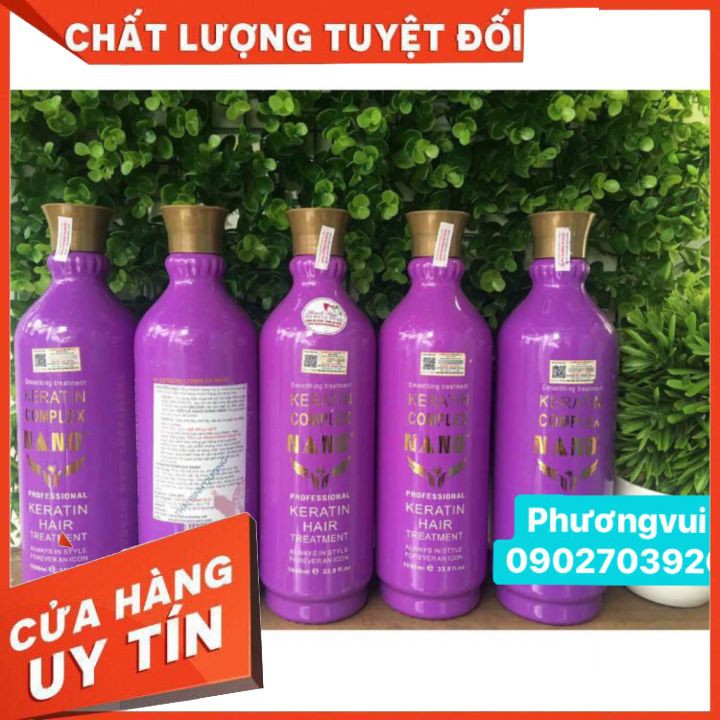 [CHÍNH HÃNG ]  KEM KERATIN  COMPLEX NANO SMOOTHING TREATMENT  1000MLPHỤC HỒI   tóc hư tổn  tóc yếu tóc nát  đã qua sử lý