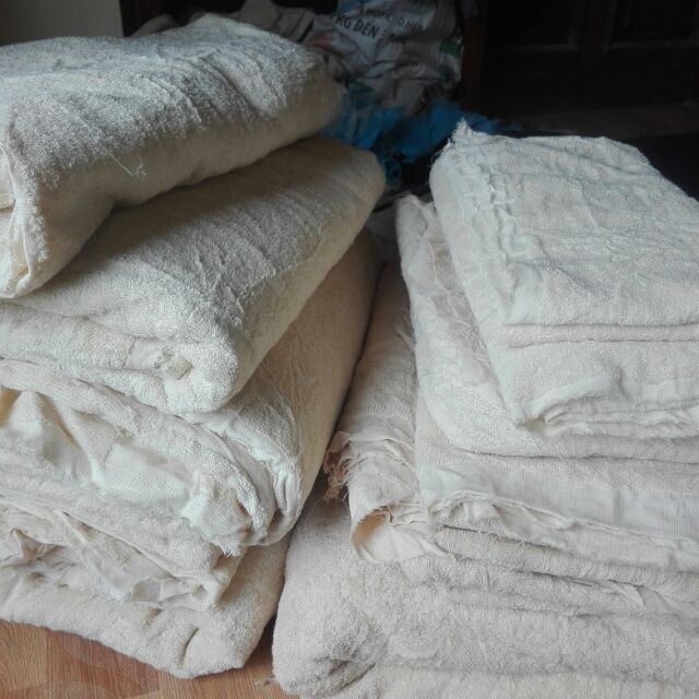 Vải mộc may khăn 100% coton