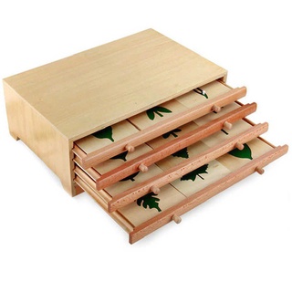 Tủ đựng các mẫu lá cây Montessori