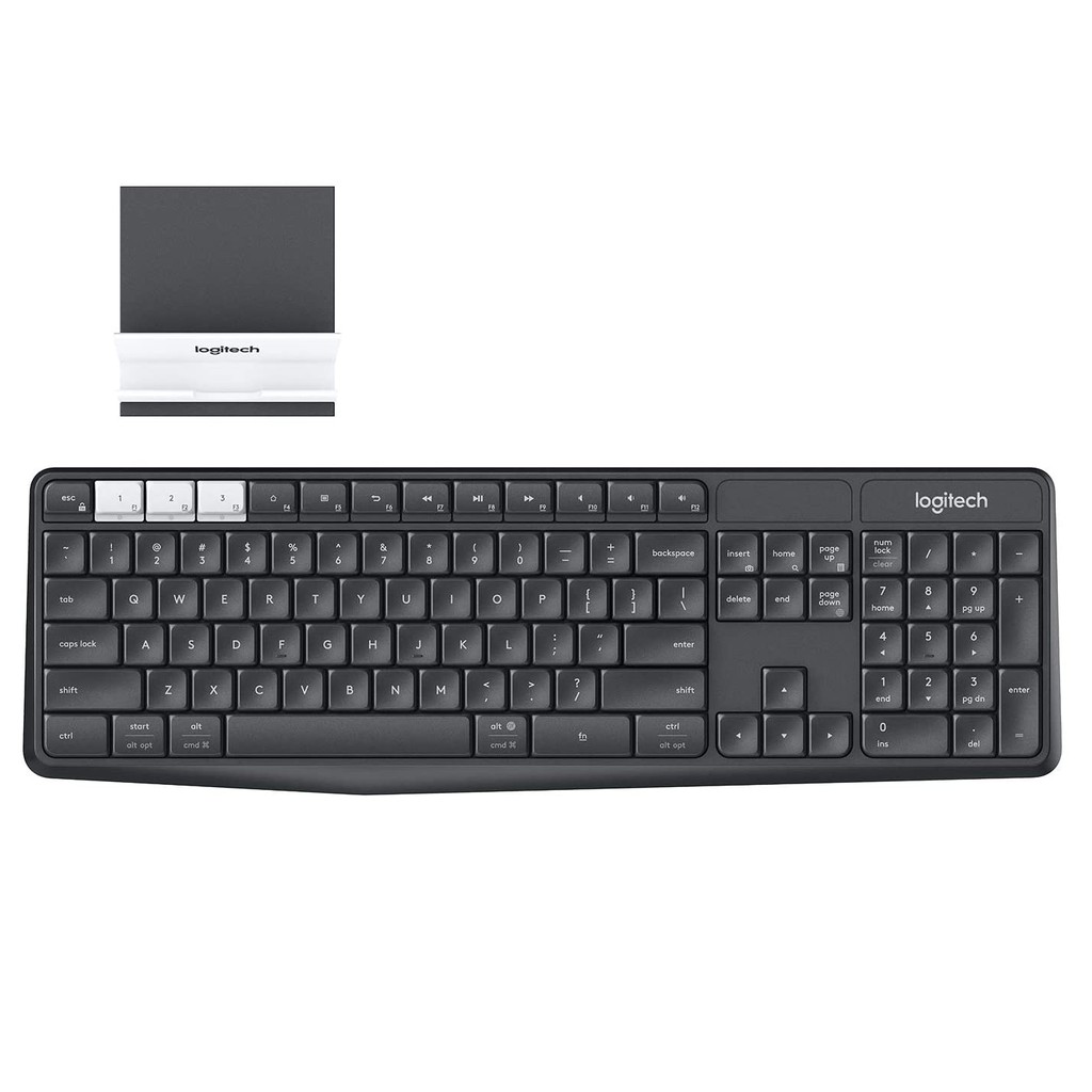 Bộ bàn phím không dây và giá đỡ LOGITECH K375s - Hàng chính hãng