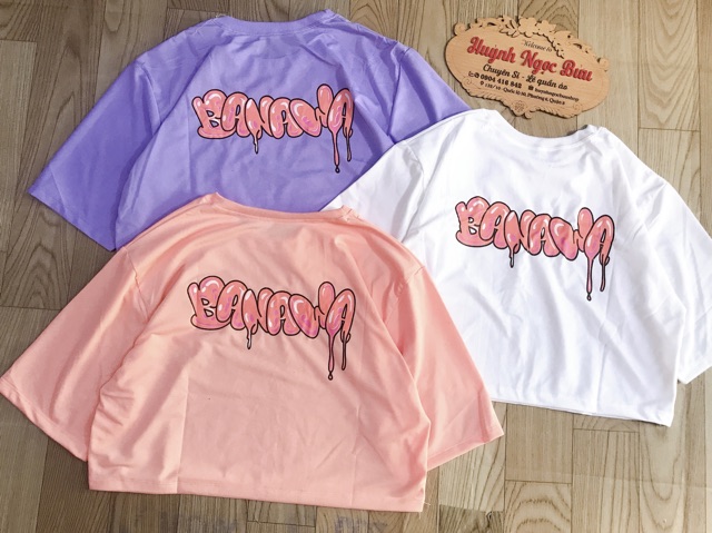 [KÈM ẢNH THẬT+VIDEO] ÁO CROPTOP FORM RỘNG IN HÌNH BANAWA