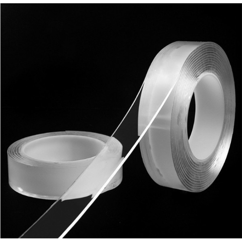 Cuộn 5m băng dính Nano 2 mặt đa năng trong suốt, bản to 3cm siêu dính trên mọi bề mặt