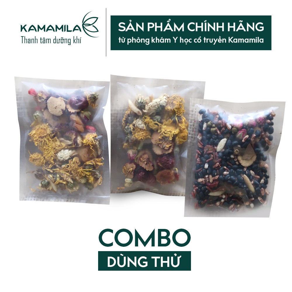Combo Trà Đậu Đen (Trà Đỗ Đen) 100g + 2 Gói Trà Hoa Cúc Táo Đỏ Kamamila Trà Thảo Mộc Giảm Cân, Đẹp Da