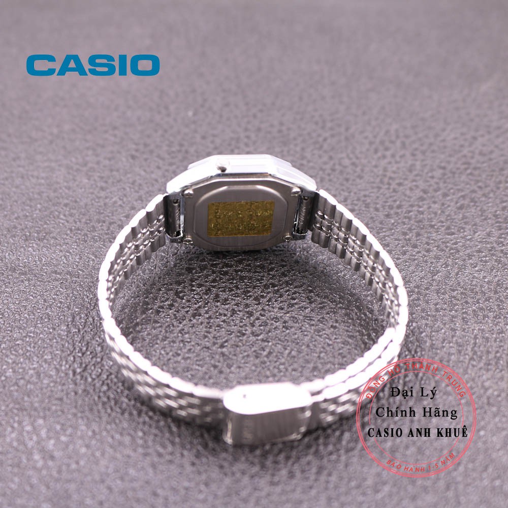 Đồng hồ điện tử nữ Casio Vintage LA680WA-7DF dây kim loại