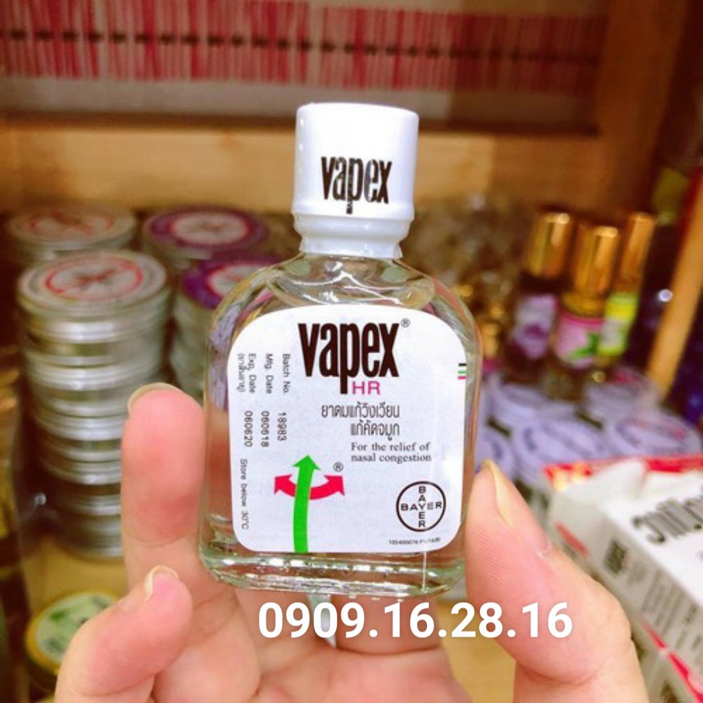 DẦU GIÓ VAPEX TRỊ NGHẸT MŨI, VIÊM XOANG, NHỨC ĐẦU NỘI ĐỊA THÁI LAN