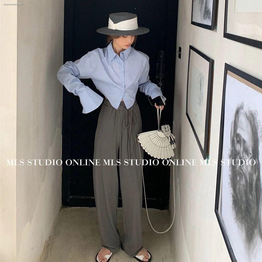 Áo sơ mi tay dài màu sắc ngọt ngào thời trang mùa thu 2021