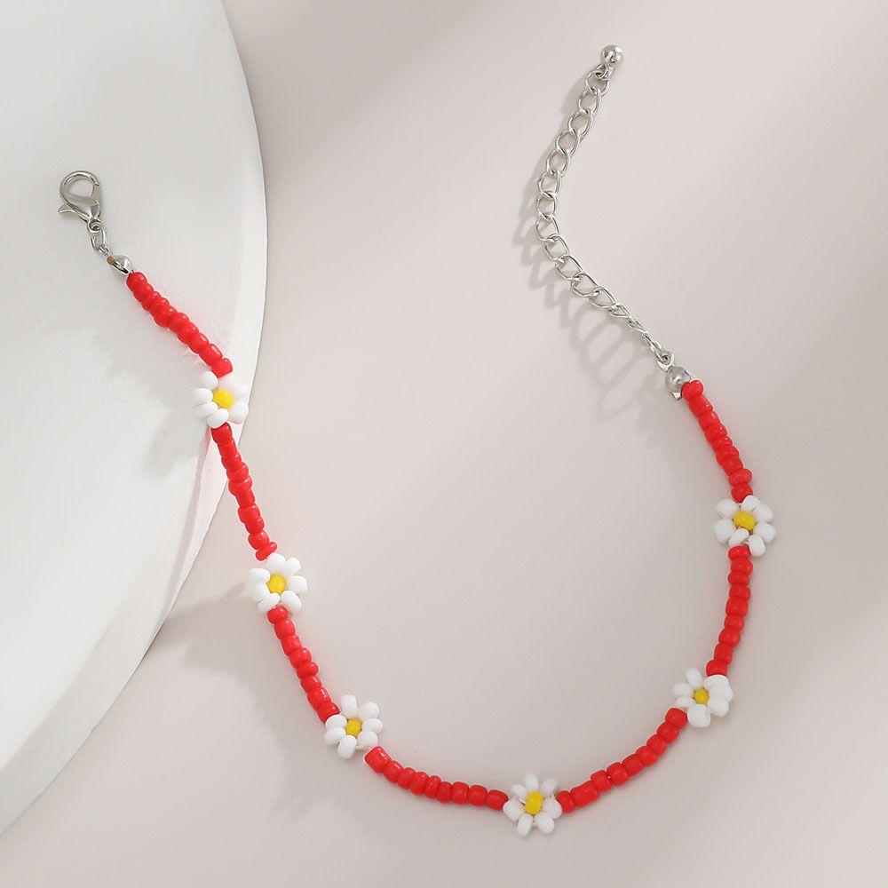 Lắc Chân Xỏ Hạt Thủ Công Họa Tiết Hoa Phong Cách Bohemian Thanh Lịch WMES15H