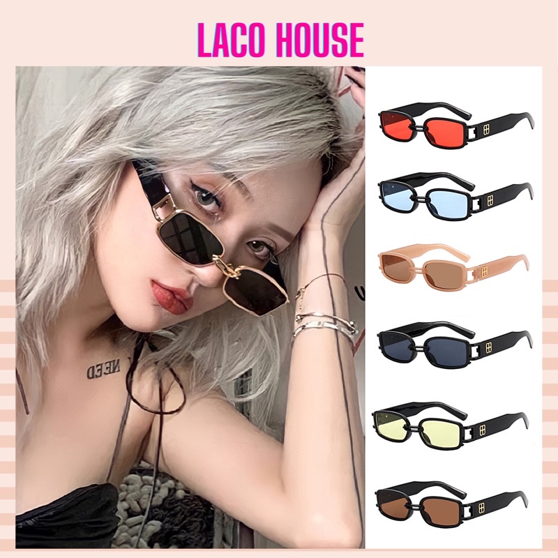  Kính râm/ Kính mát gọng vuông chống tia UV nam nữ cá tính sành điệu J51