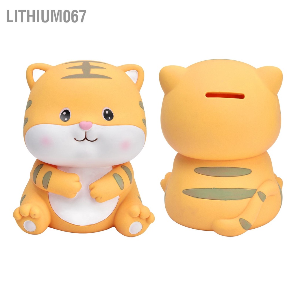 Ống heo tiết kiệm thiết kế hình con hổ nhỏ bằng vinyl dành cho trang trí bàn làm việc - Dễ Thương Thân Thiện lithium067