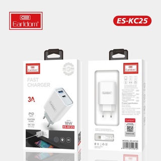 Bộ sạc nhanh 18w -> 3a earldom es - kc25