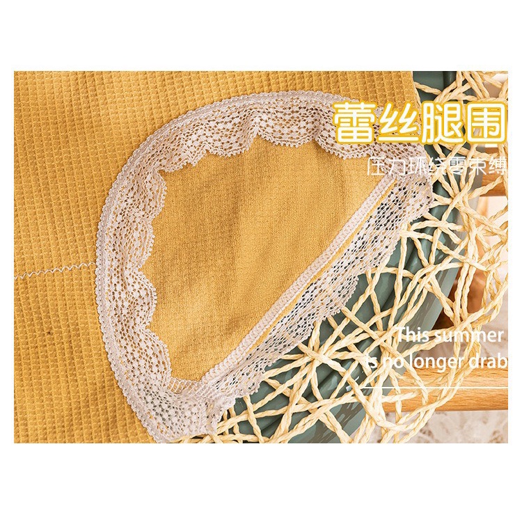 Quần Lót Nữ - Quần Lót Nữ Dệt Kim thoáng mát đính nơ xinh phối viền ren DAN STORE MÃ 714