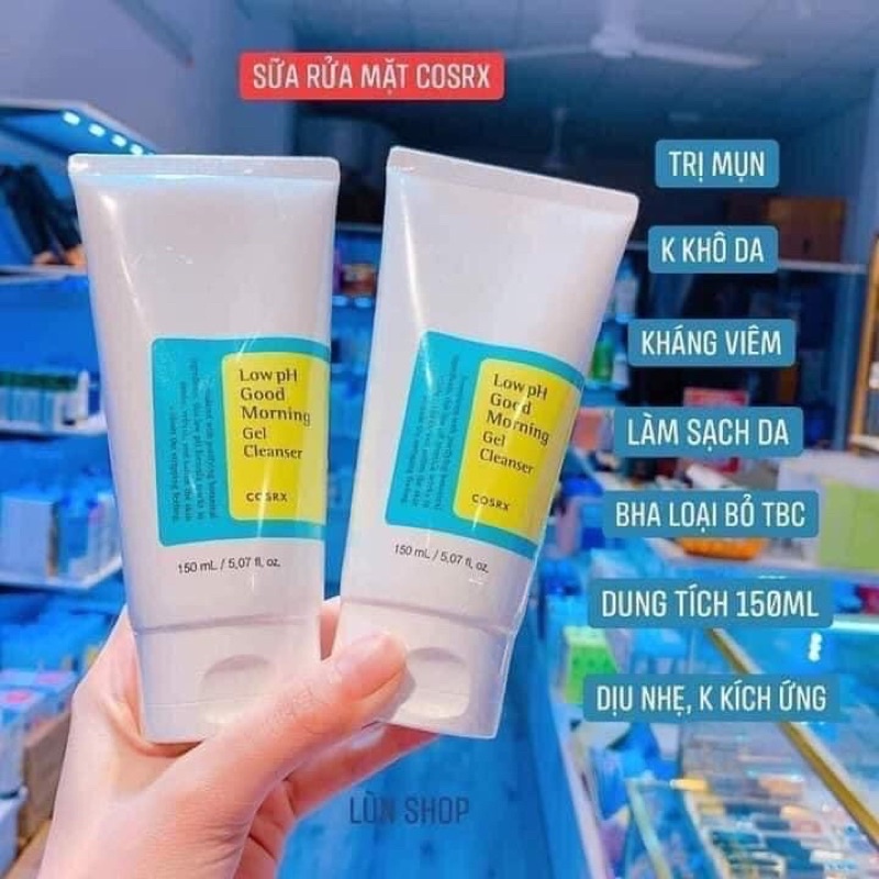 Sữa Rửa Mặt Cosrx Low PH Good Morning Gel Cleanser, SRM COSRX Dạng Gel Chiết Từ Dầu Cây Trà " OAM OF