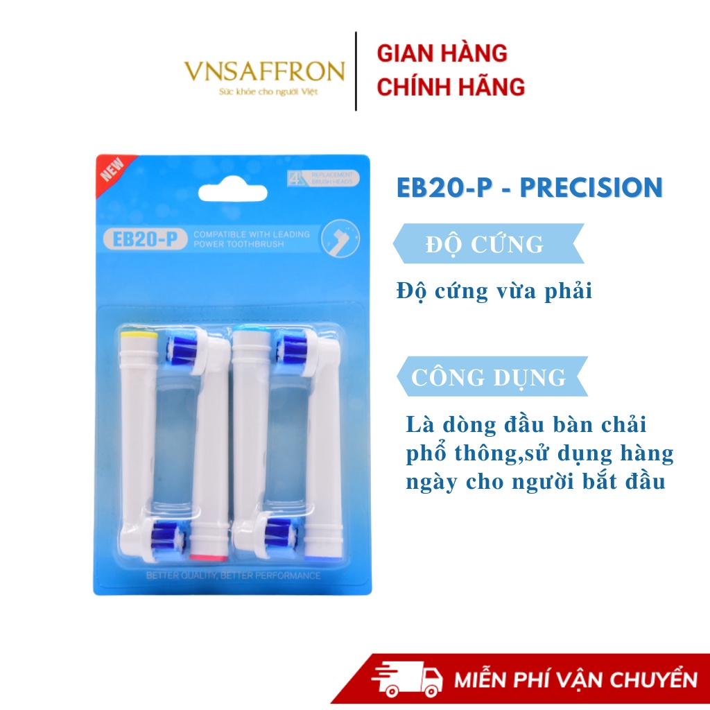 Đầu bàn chải điện thay thế EB17-P- DAILY  thích hợp cho việc đánh răng hàng ngày sản xuất theo tiêu chuẩn của Oral B