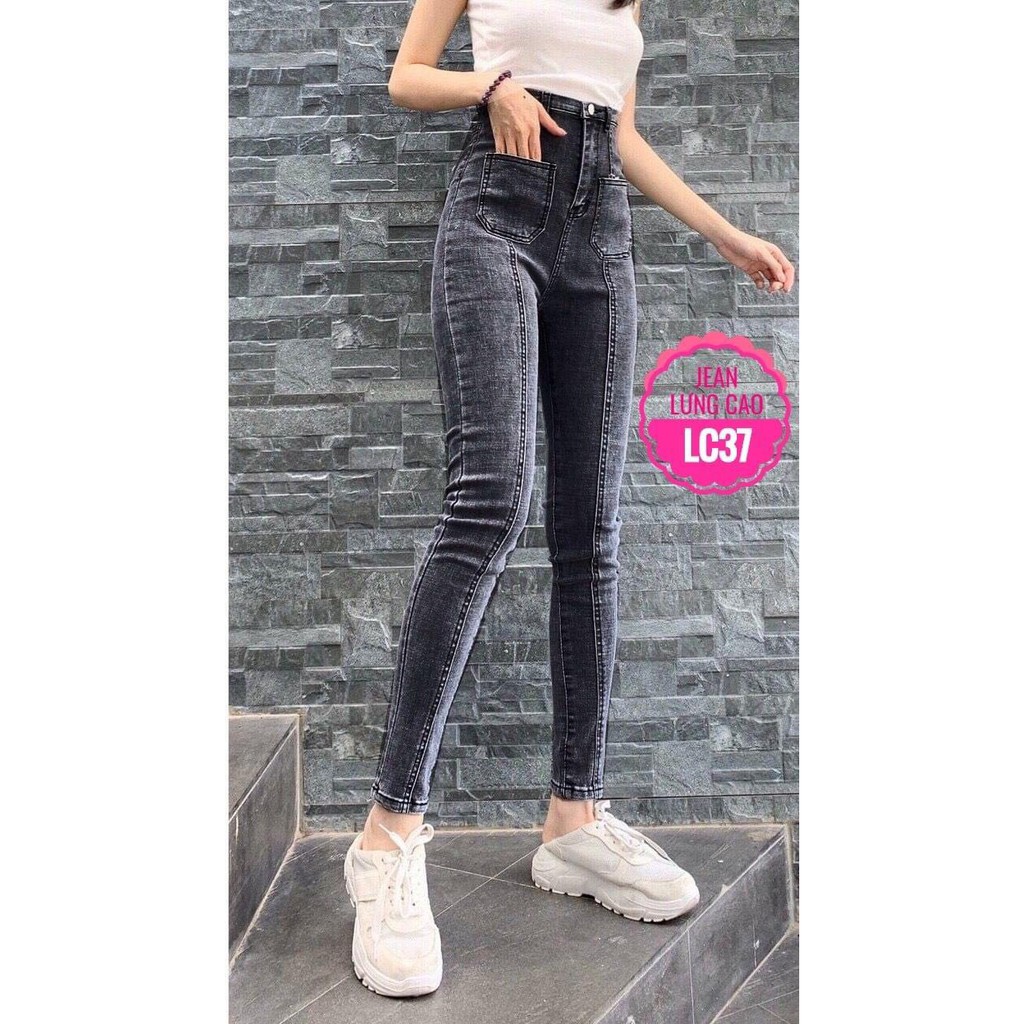 Quần jean nữ lưng cao quần jeans ôm co giãn cao cấp phong cách Hàn quốc Tulibs DN10 | BigBuy360 - bigbuy360.vn