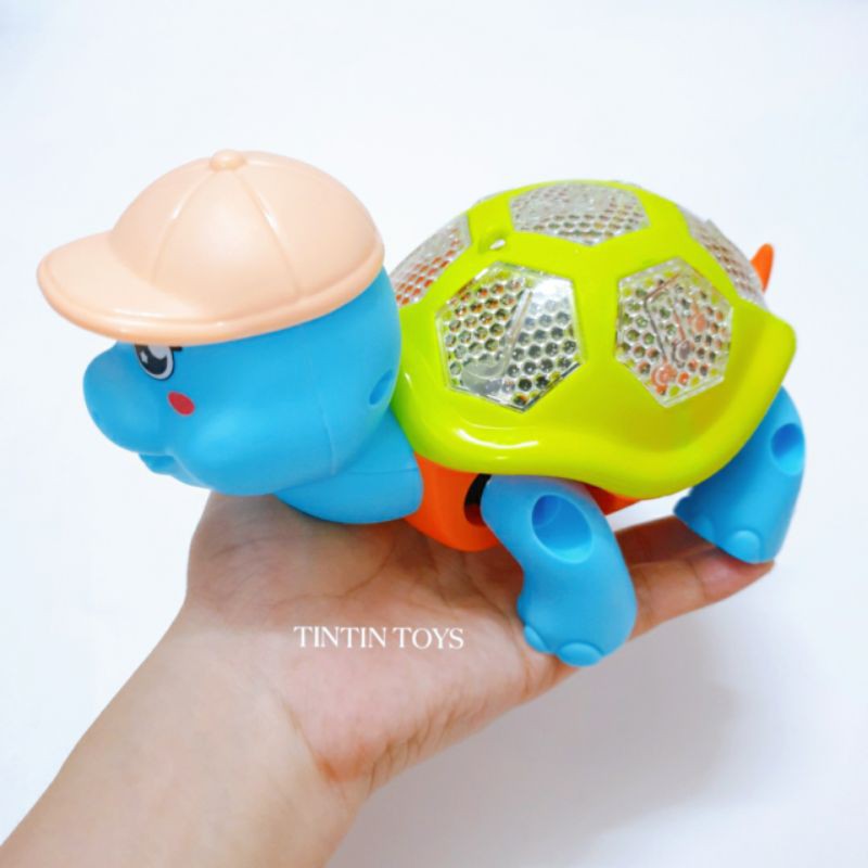 [ĐÈN-NHẠC-Di chuyển] Đồ chơi chú rùa dễ thương