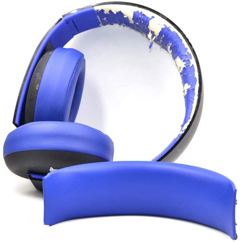 Upgrade earpads Replacement for Sony Gold Wireless Headset PS3 PS4 7.1 Virtual Surround Sound CECHYA-0083 Headphone (Blue)