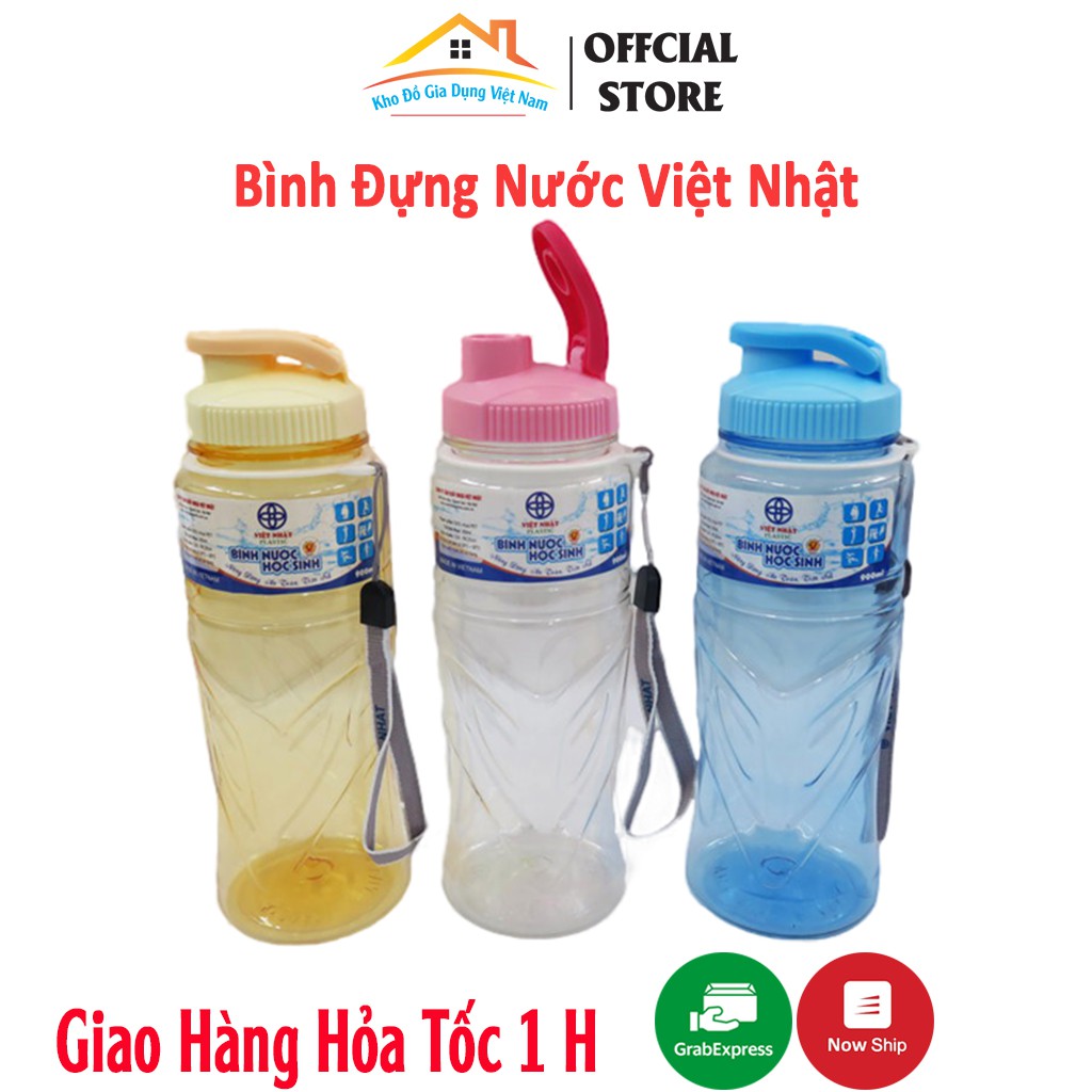 Bình Đựng Nước Việt Nhật 900ml Dùng Cho Học Sinh Người Chơi Thể Thao