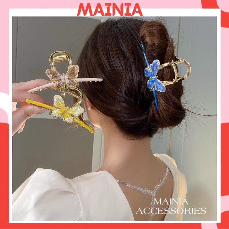 Kẹp Tóc Càng Cua Kim Loại Butterfly Nhiều Màu Sắc Siêu Xinh Dễ Thương Mainia Shop