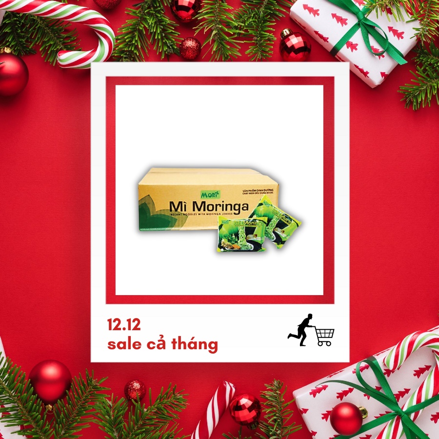 Thùng Mì Chùm Ngây Moringa Dinh Dưỡng - 30 Gói - Mori