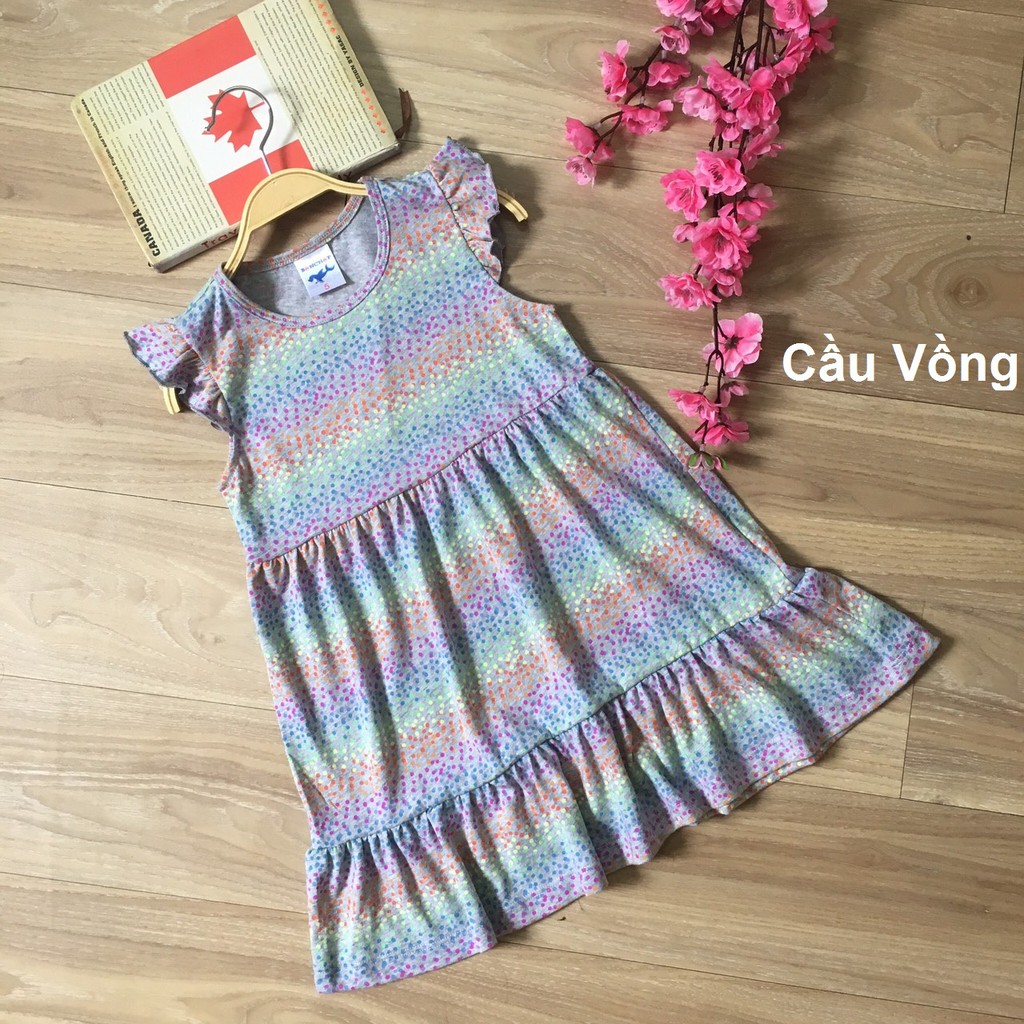 Đầm Cho Bé Gái Thun Xuất cotton Cao Cấp Bản Dầy AD011