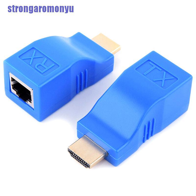 Bộ 2 Đầu Chuyển Đổi 1080P HDMI Sang RJ45 Cat 6 Mạng LAN Ethernet