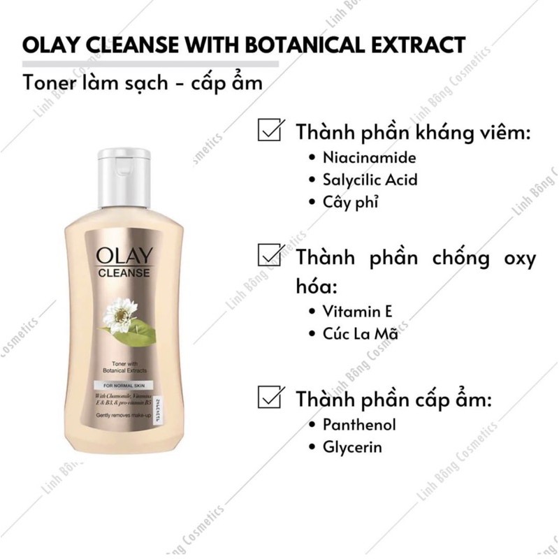 TONER LÀM SẠCH SÂU OLAY CLEANSE WITH BOTANICAL EXTRACT 200ML