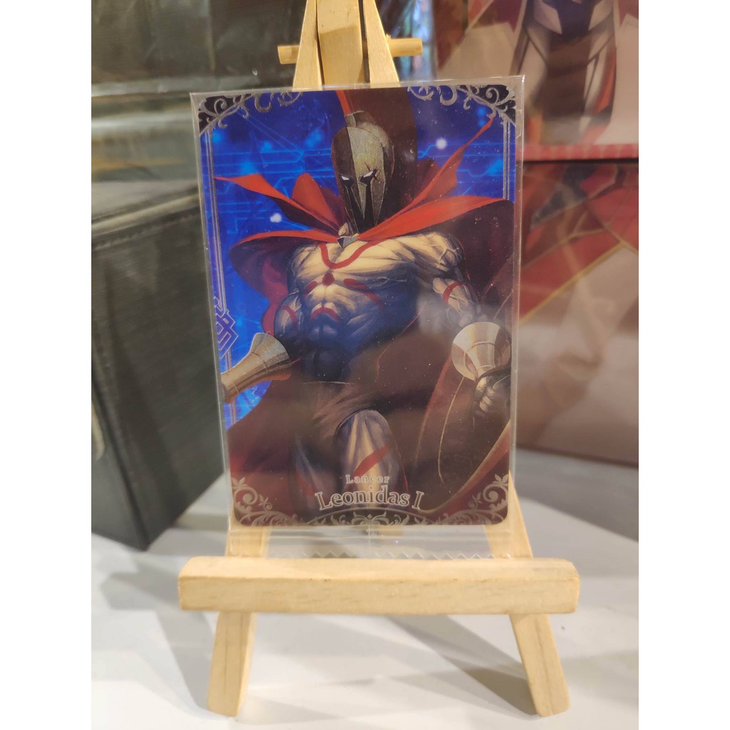 Thẻ bài bánh xốp Fate Grand Order FGO Leonidas I N - Tặng bọc bài nhựa bảo quản
