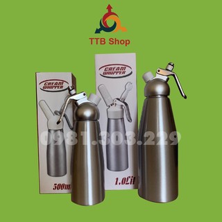Bình Làm Kem Tươi - Bình Xịt Kem Whipper Hàng Nhập Khẩu 500ml - 1000ml