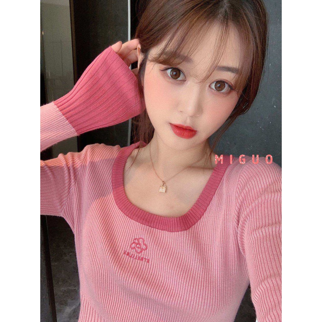 Áo Sweater Dáng Ngắn Thời Trang Mùa Thu Hàn Quốc Cá Tính