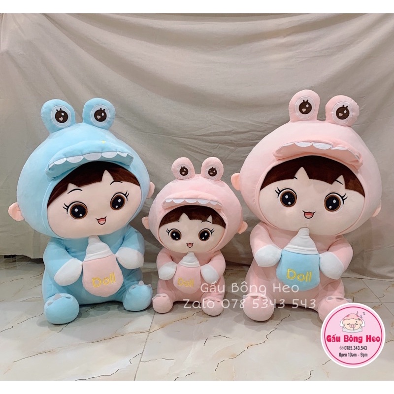 Búp Bê Ôm Bình Sữa Nhồi bông siêu Dễ Thương