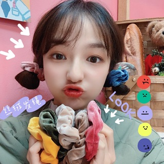 🎀Buộc tóc scrunchies nhung ulzzang