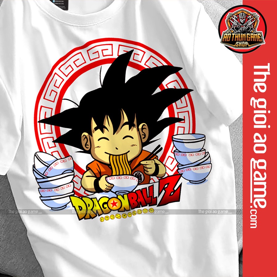Áo dragon ball Goku nam nữ Áo phông Goku dragon ball  trắng đen form rộng unisex cotton co giãn thoáng mát T09