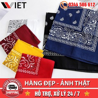 [FREE SHIP TOÀN QUỐC] Khăn Turban Bandana Hip Hop Vuông Vải Cotton Đội Đầu , Quàng Cổ , Làm Phụ Kiện Quần Áo Đẹp 55x55 c