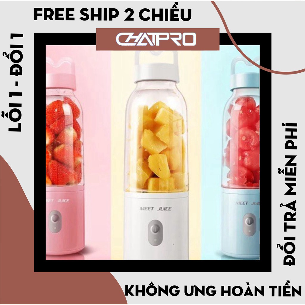 [Hàng Nội Địa] Máy xay sinh tố Meet Juice cầm tay, máy xay meet juice mini cao cấp - Bảo hành 12 tháng