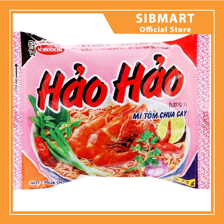 [ MÓN NGON MỖI NGÀY ] Mì tôm Hảo Hảo Acecook 75g - Sinmart Official Store - SX0001