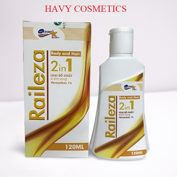 Raileza dầu tắm, dầu gội loại bỏ ký sinh trùng, dầu gội ngừa chấy (chí)- Chai 120 ml