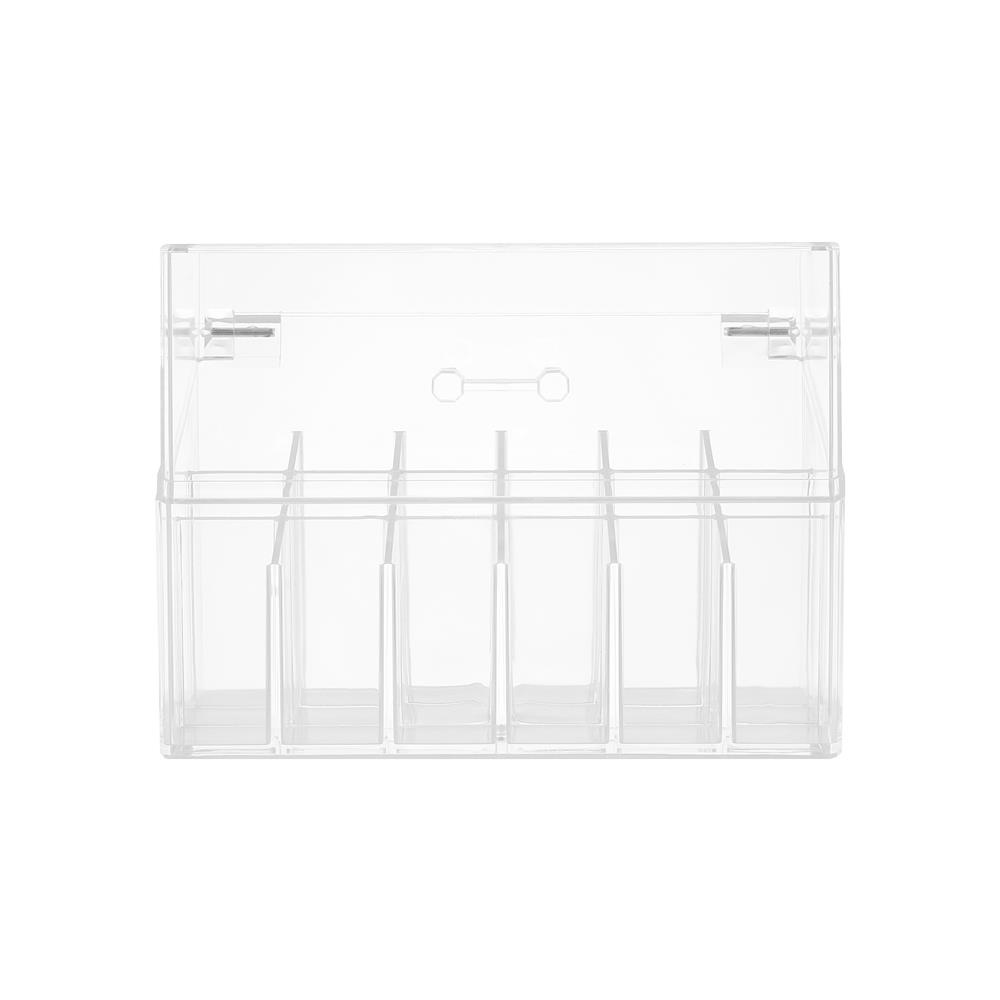 HomeBase STACKO Hộp đựng son 18 cây có nắp bằng nhựa GLOSSY W16.5xH12.3xD8.3cm màu trắng trong