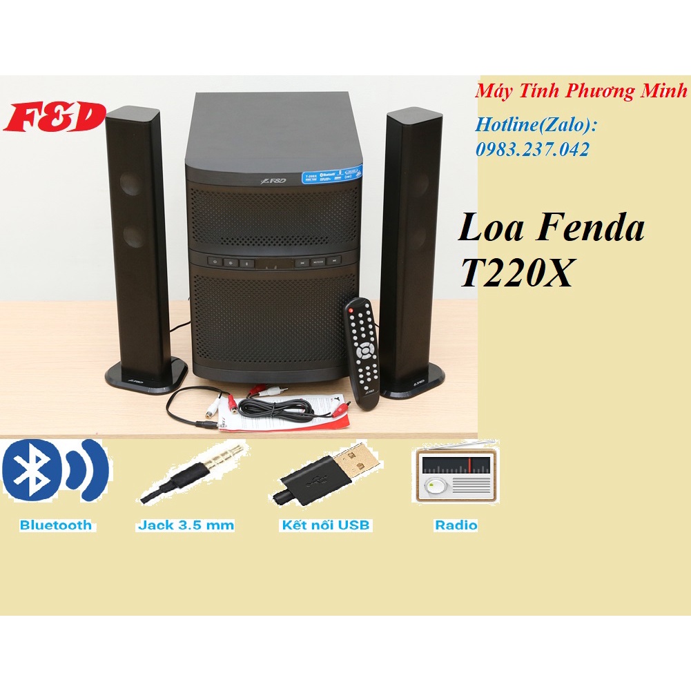 Loa Soundbar cao cấp Fenda T-220X (cổng Quang /USB/thẻ nhớ/Bluetooth/điều khiển)_ Hàng chính hãng bảo hành 12 tháng