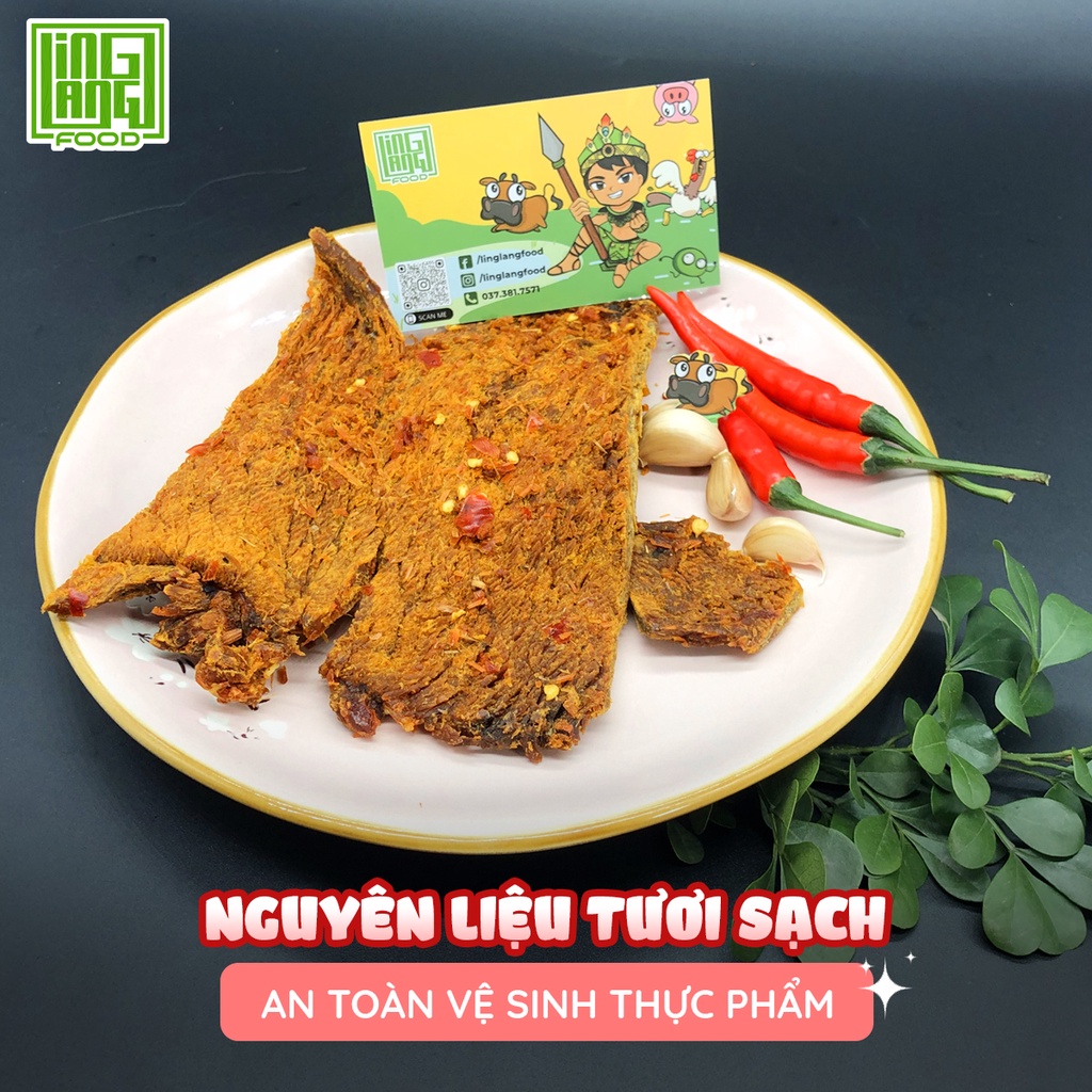 Khô bò miếng 200g, Thịt bò khô nguyên miếng LING LANG FOOD [loại đặc biệt] | BigBuy360 - bigbuy360.vn